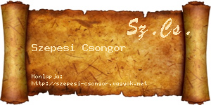 Szepesi Csongor névjegykártya