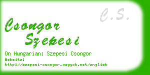 csongor szepesi business card